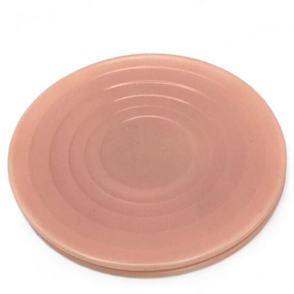 Vintage Hazel Atlas Pastel Pink Moderntone Platonite SAUCERS ONLY (2) - Picture 3 of 9